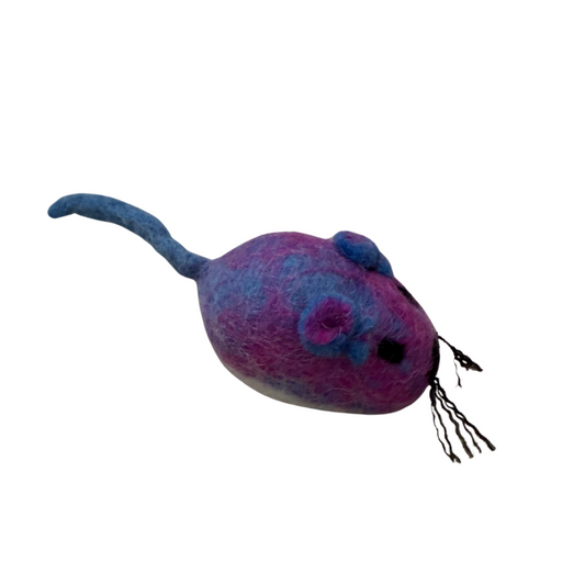 Wool Felt Mouse Cat Toy – Natural Play in 5 Vibrant Colours