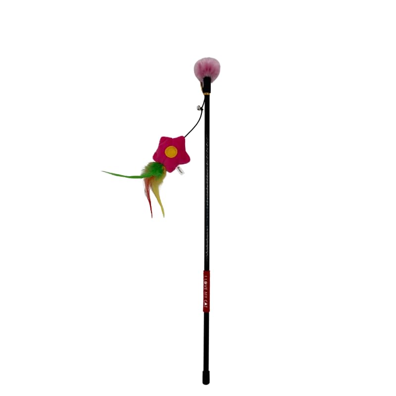 Colorful Cat Teaser Wand Bundle - Garden. Colorful and Interactive Cat toys for cats/Kitten (3pcs set)