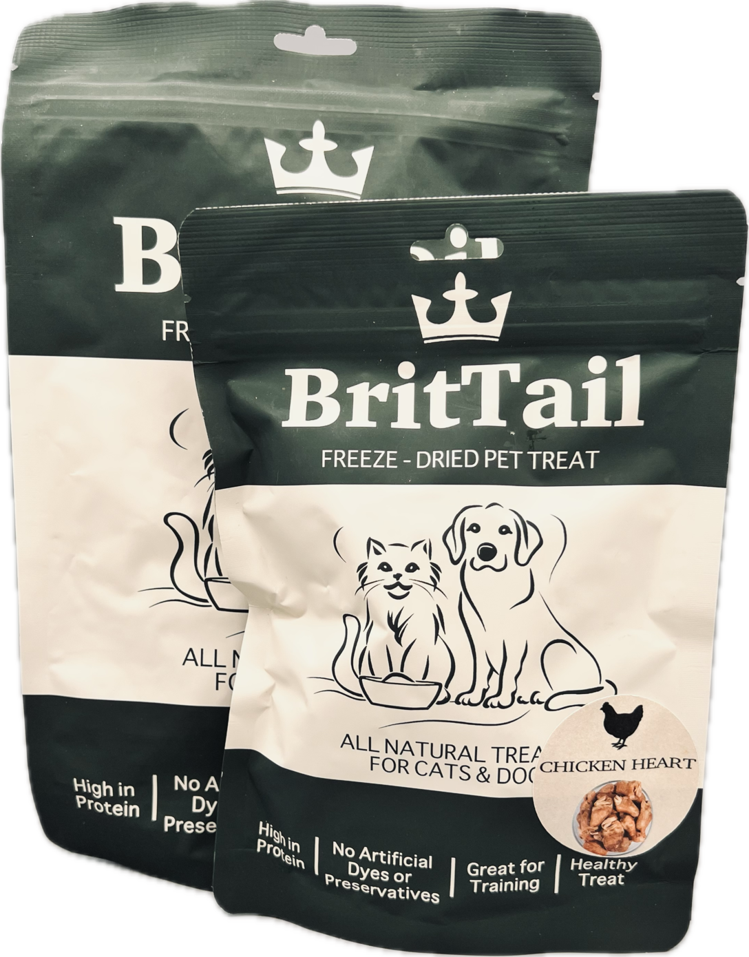 BritTail Freeze-Dried Chicken Hearts product photo 1