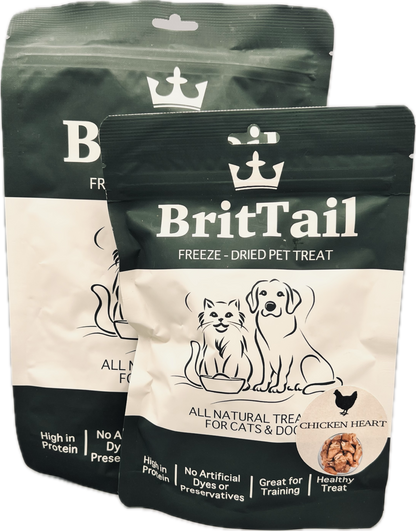 BritTail Freeze-Dried Chicken Hearts product photo 1