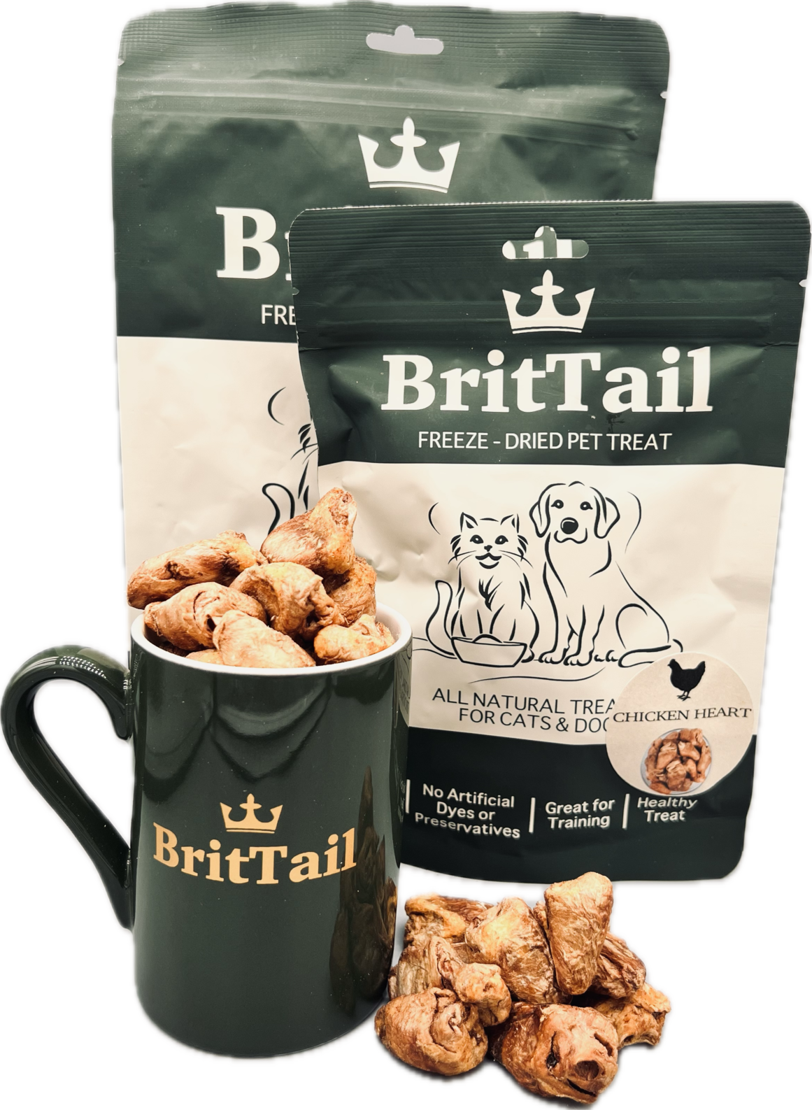BritTail Freeze-Dried Chicken Hearts product photo 4