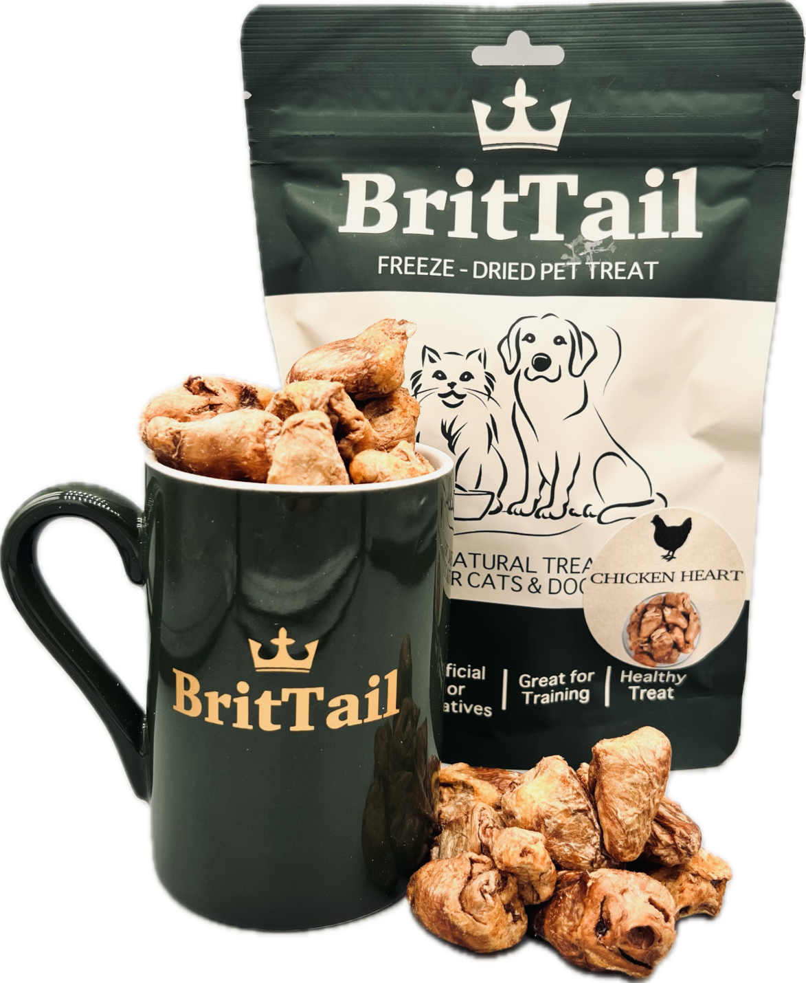 BritTail Freeze-Dried Chicken Hearts product photo 6