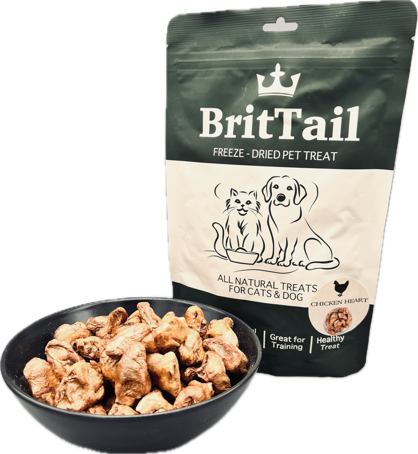 BritTail Freeze-Dried Chicken Hearts product photo 8
