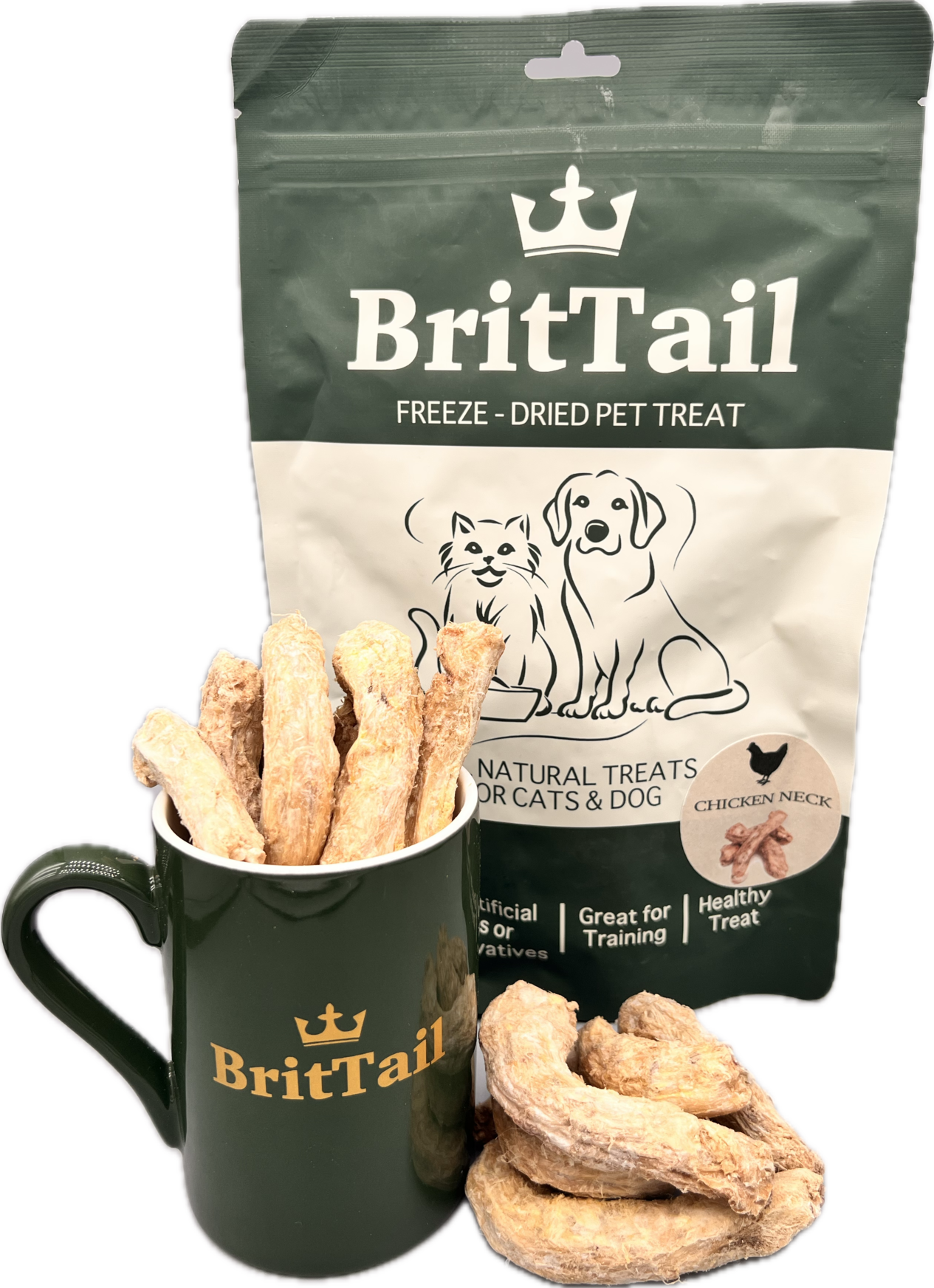 BritTail Freeze-Dried Chicken Necks product photo 6