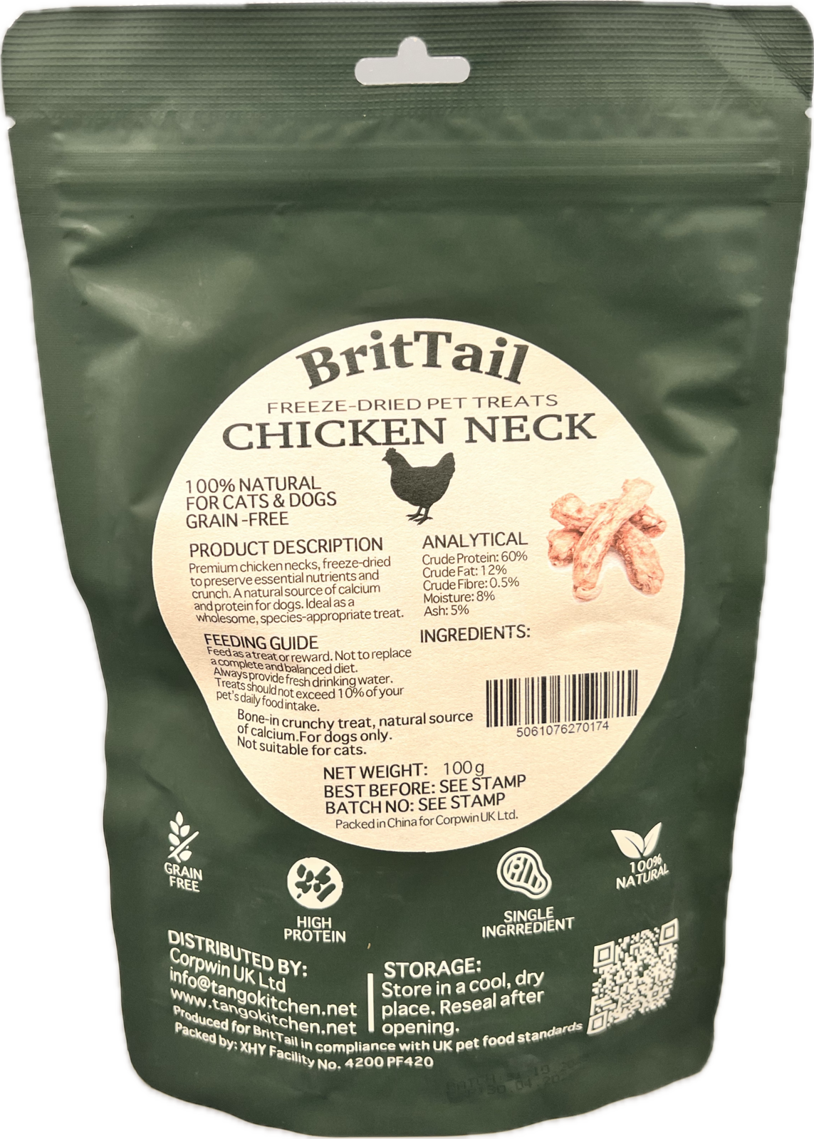 BritTail Freeze-Dried Chicken Necks product photo 9