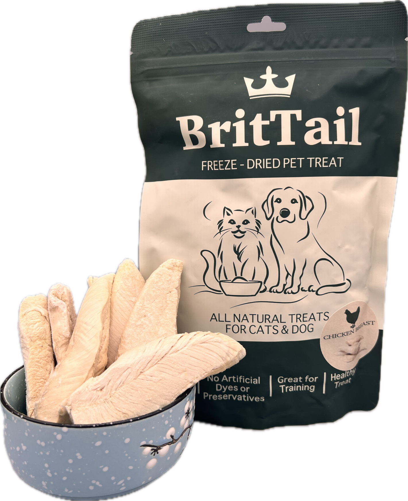 BritTail Freeze-Dried Chicken Breast product photo