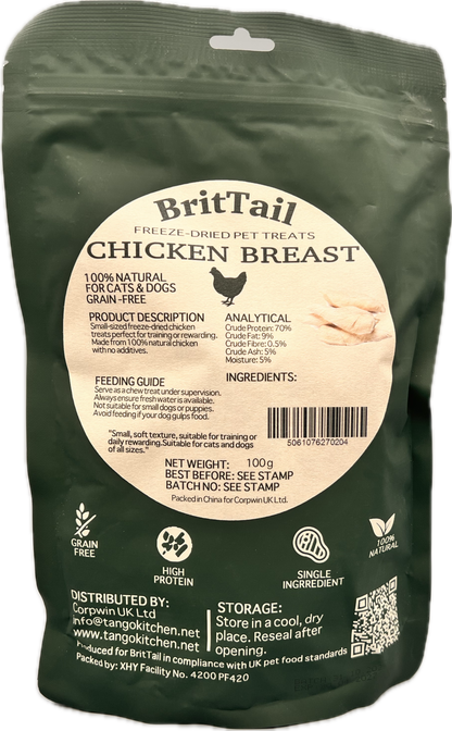 BritTail Freeze-Dried Chicken Breast product photo