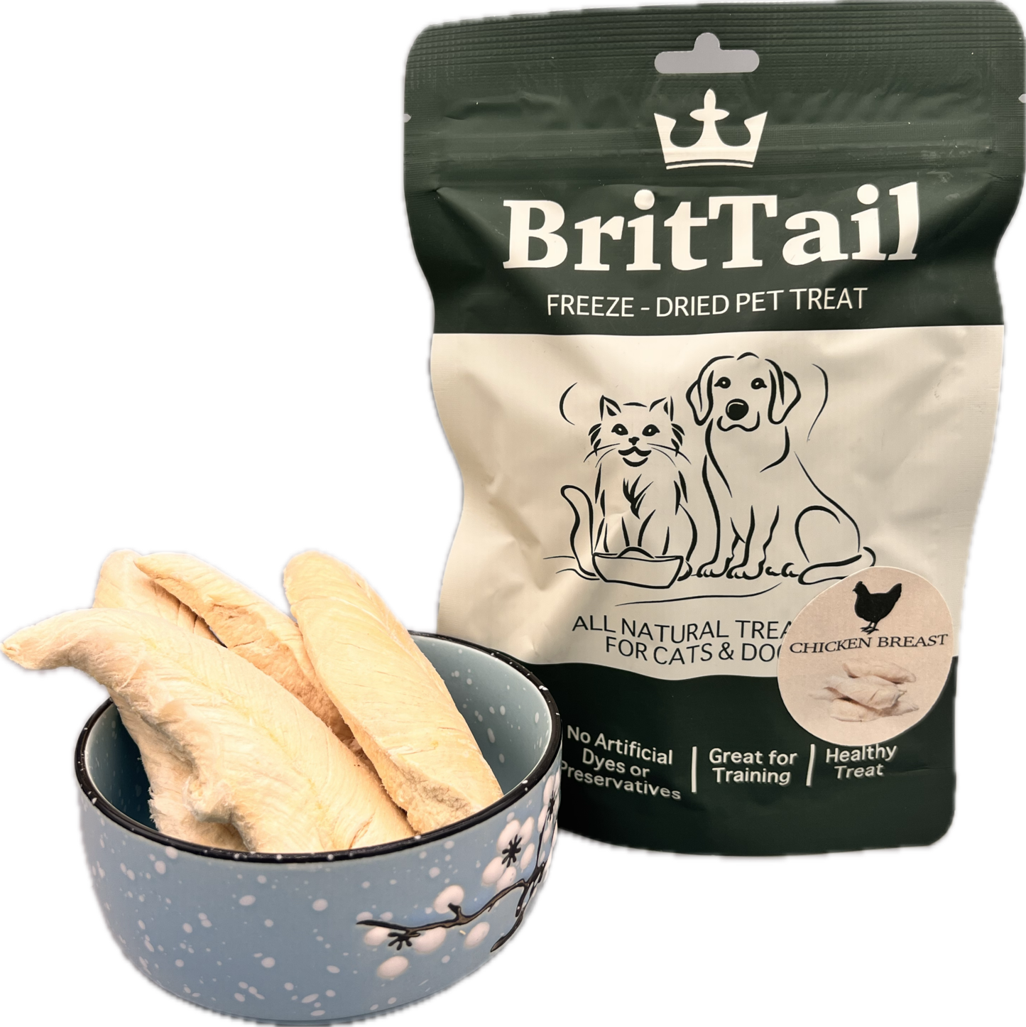BritTail Freeze-Dried Chicken Breast product photo