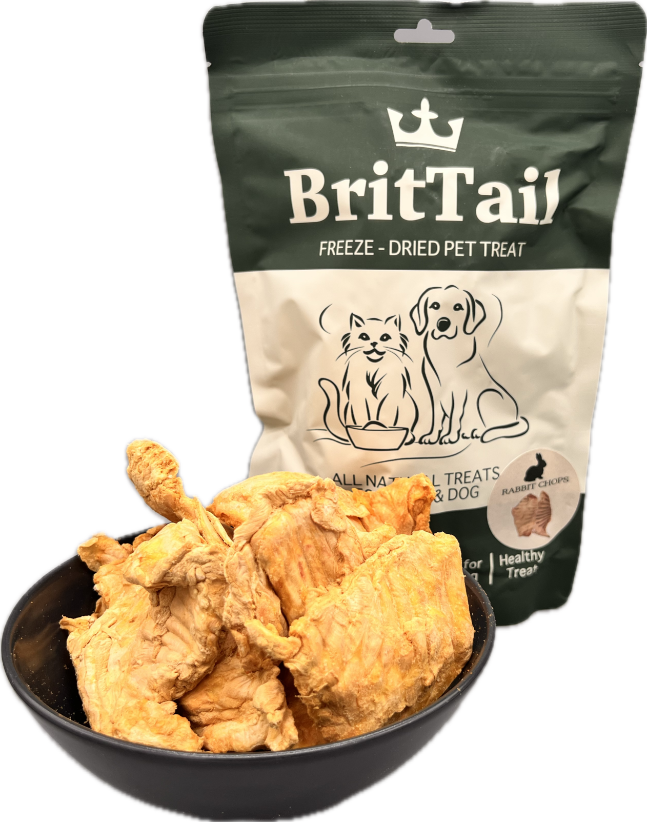 BritTail Freeze-Dried Rabbit Chops product photo 4