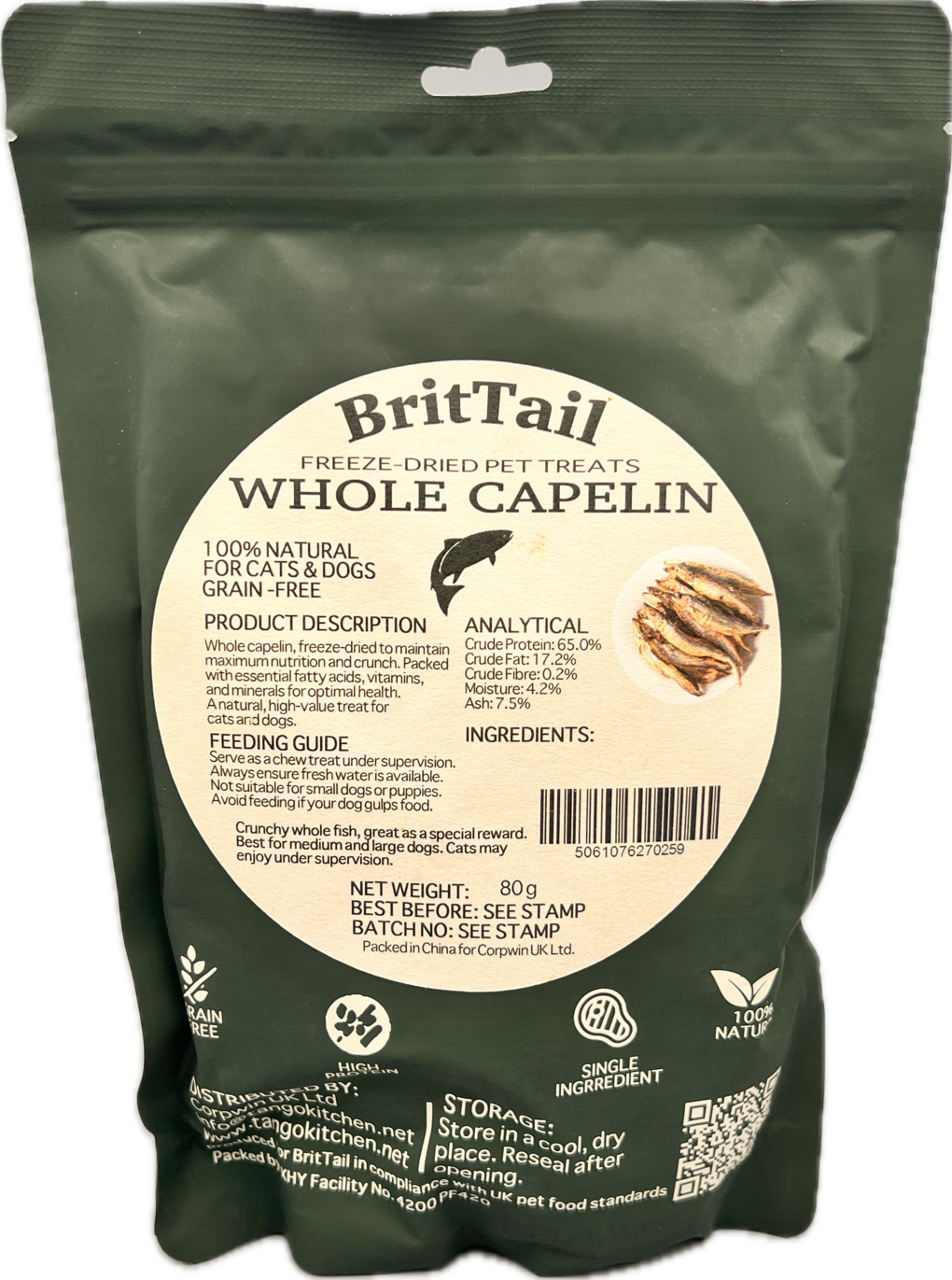 BritTail Freeze-Dried Whole Capelin product photo 14