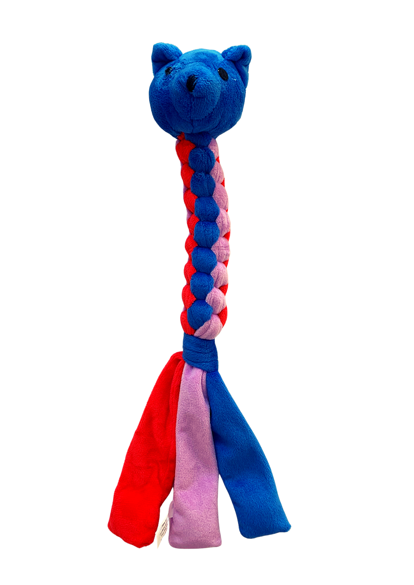 Dog toy, 40cm 3 Tone color Hand Weave Body Dog Toy with 1 Squeaker in the Head and 3 Squeakers