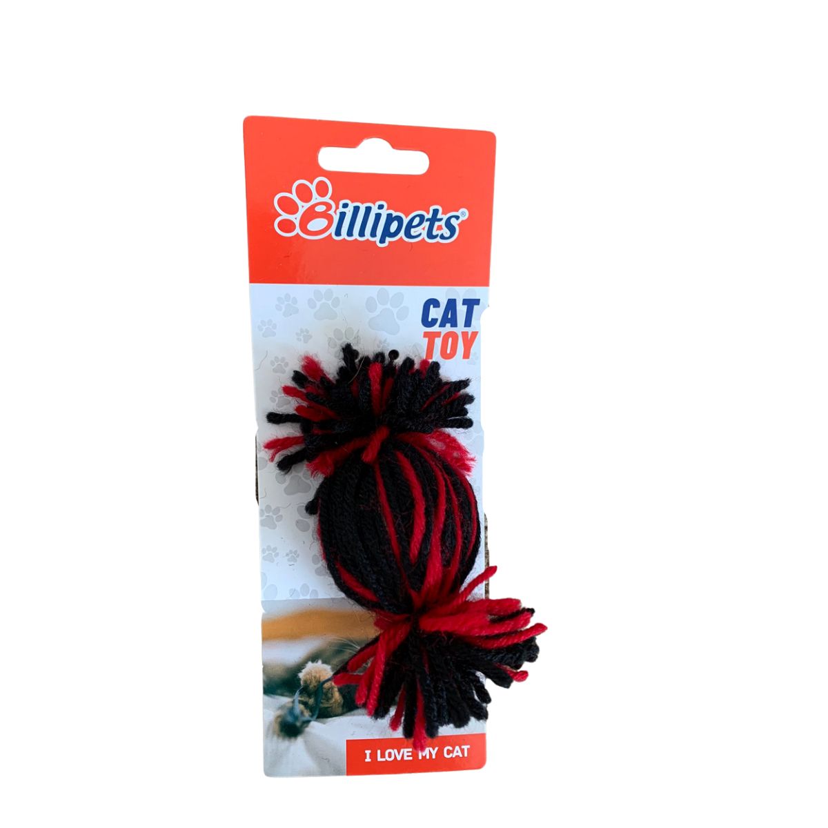 I Love My Cat Black/Red Wool Cat Bell Toy