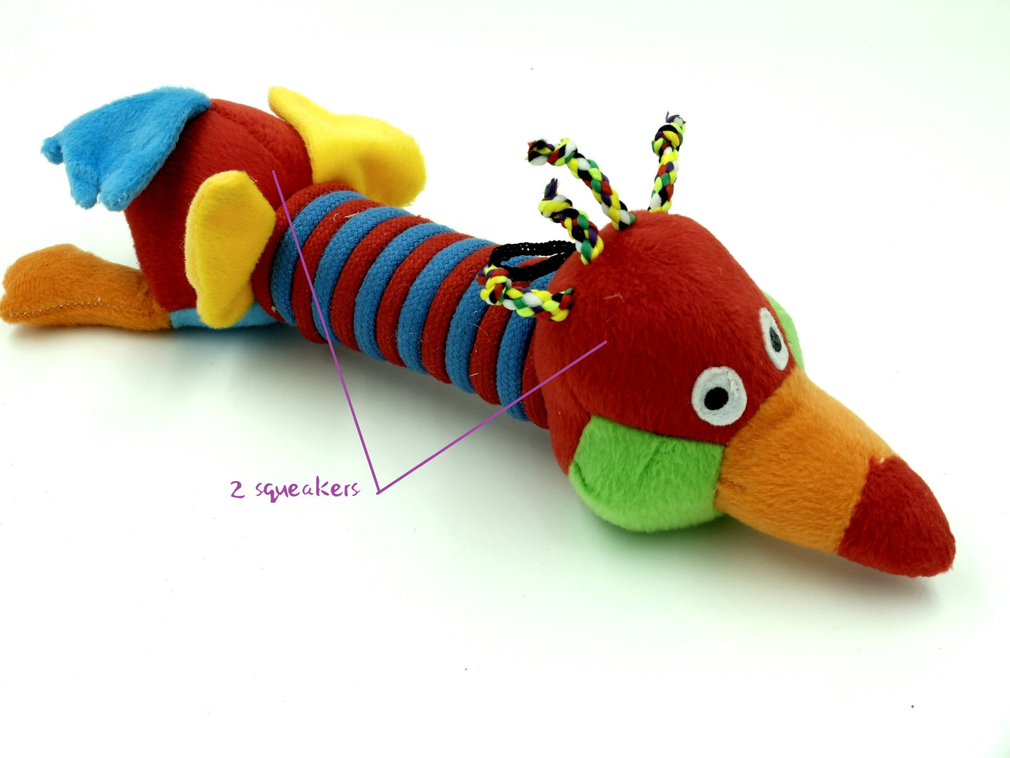 Billipets 30cm Long Bellies Durable Squeaky Dog Toy