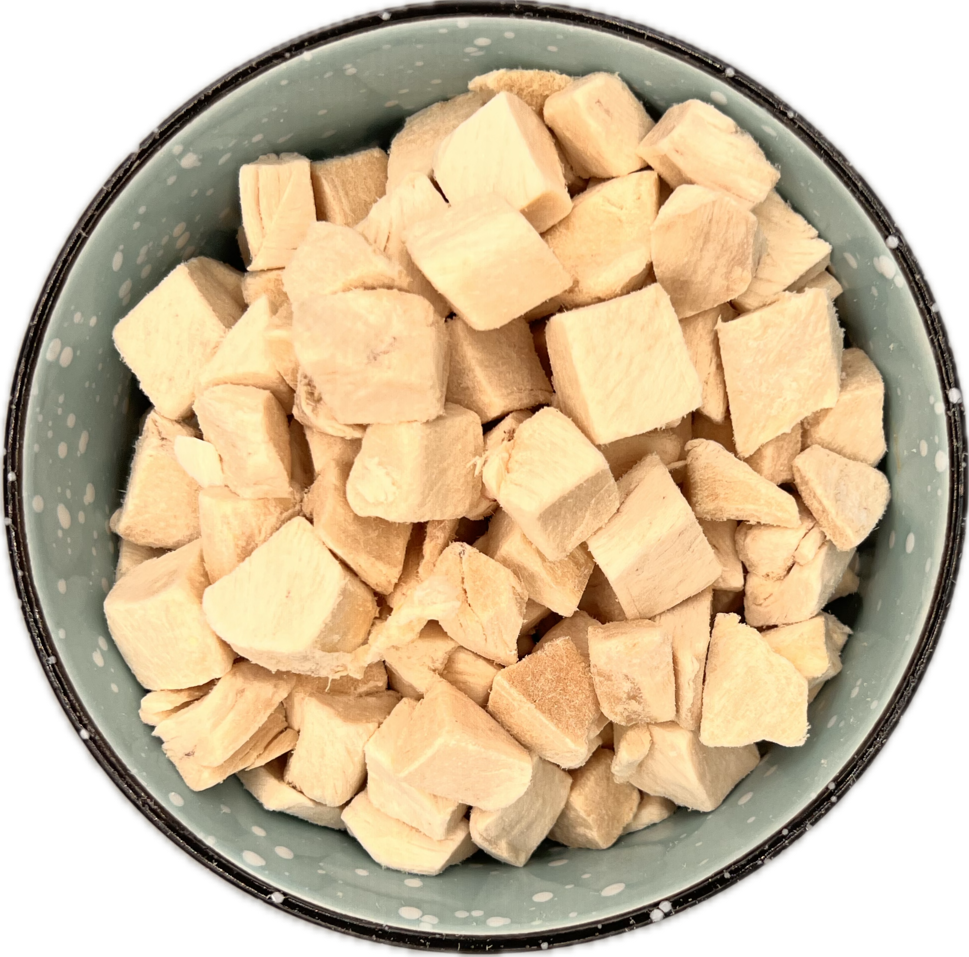 BritTail Freeze-Dried Chicken Bits bowl close-up