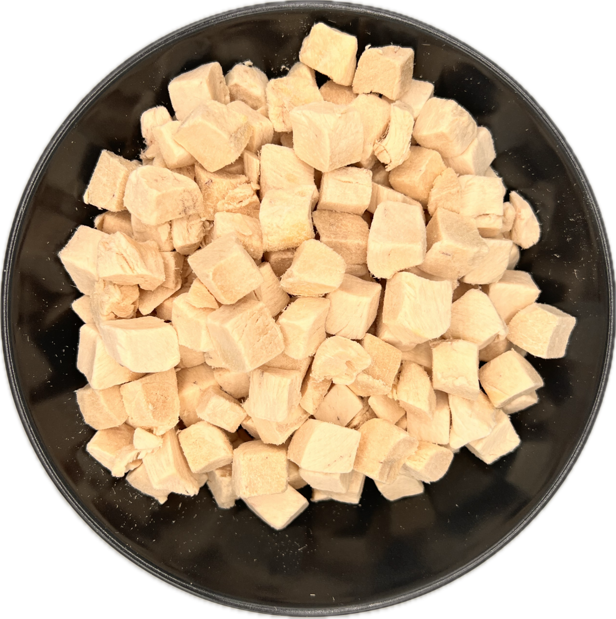 BritTail Freeze-Dried Chicken Bits in black bowl