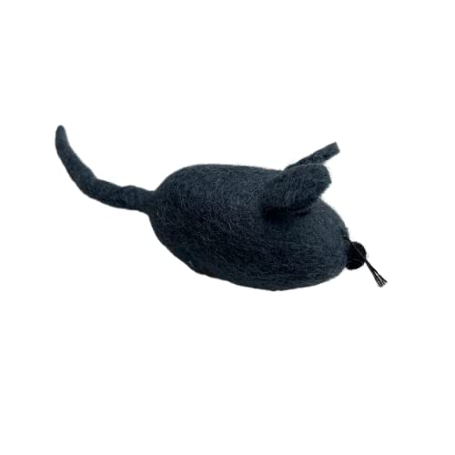 Billipets 8cm Wool Fat Mouse with pointed nose Cat Toy