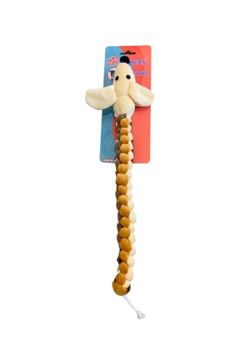 42cm 3 tone color Hand Weave body soft plush squeaky dog toy 