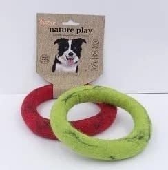 Billipets New Zealand Natural Wool Fuzzy Ring Dog Toy