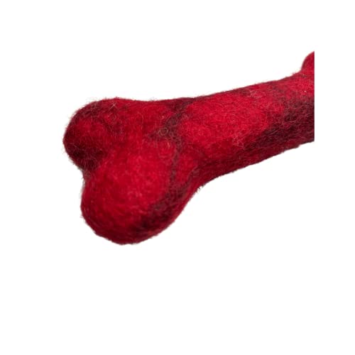 Billipets New Zealand Natural Wool Fuzzy Bone Dog Toy