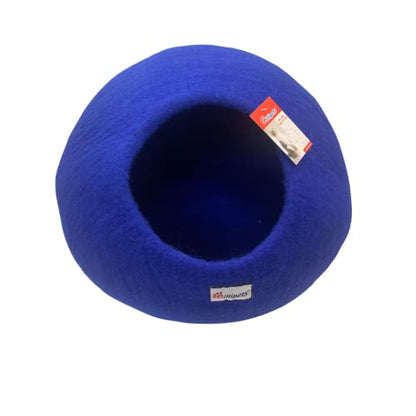 Premium Wool Cat Bed Cave - Handmade 100% New Zealand Wool Bed for Cats and Kittens
