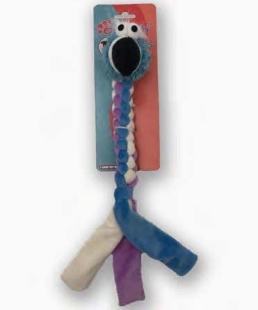 Dog toy, 40cm 3 Tone color Hand Weave Body Dog Toy with 1 Squeaker in the Head and 3 Squeakers