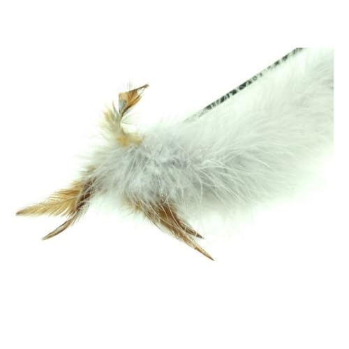 Billipets Cat Toy 40cm Thin Cat Teaser with Natural Long Feather
