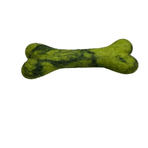 Billipets New Zealand Natural Wool Fuzzy Bone Dog Toy