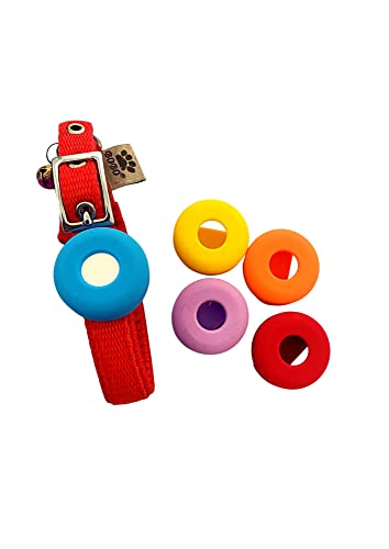 2 Pack Airtag Dog Collar Silicone Protective Case for Apple Air Tag, Cat Dog Collar Holder for Air tags, Dog Collar Cat Loop Holder Pet Anti-Lost Accessorries (Yellow / Blue)