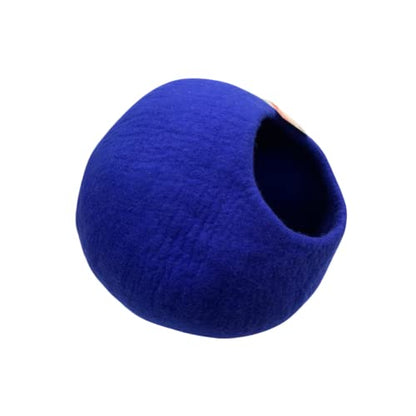 Premium Wool Cat Bed Cave - Handmade 100% New Zealand Wool Bed for Cats and Kittens