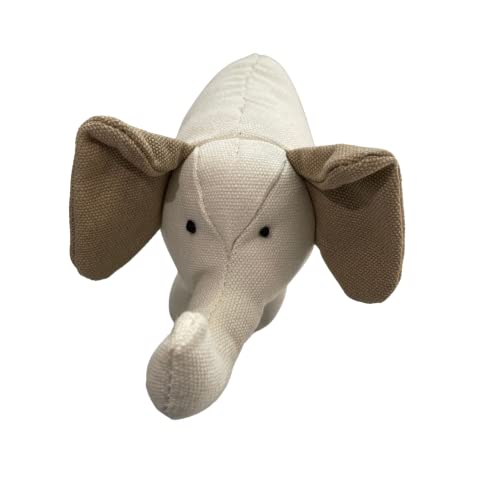 Billipets Natural Canvas Squeaking Dog Toy Elephant, Durable Dog Toys for Puppy Teething, Dog Toys For Puppy, Small Dogs & Large Dogs Rope Toys - Natural Cotton & Non-toxic