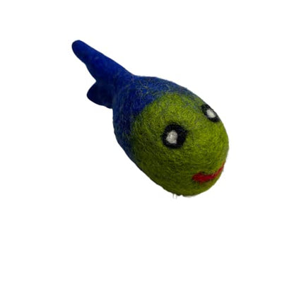 9cm Wool Smiling Fish Cat Toys