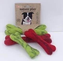 New Zealand Natural Wool Fuzzy Bone Dog Toy