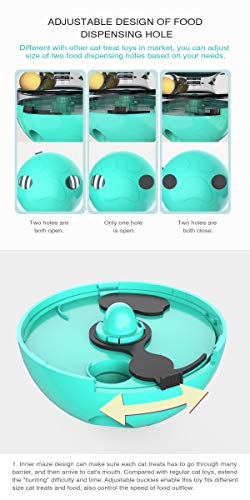 Cat Tumbler Treat Ball, Cat Tumbler Toy Cat Slow Feeder Ball Tumbler Shaped Detachable Wand Cat Toy Ball Cat Food Treat