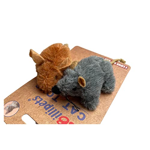 Billipets 7cm Plush Mouse and 5cm Mini Mouse Cat Toys (2pcs set)